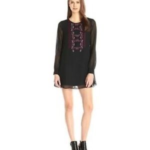BCBGeneration Black Embroidered Dress